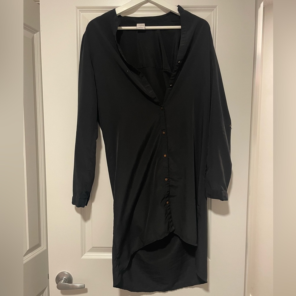 Black silk dress